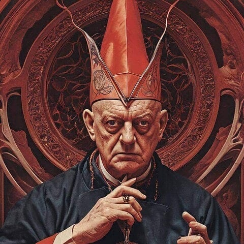 Aleister Crowley portrait, dissecting the image of him as the 'Wickedest Man in the World