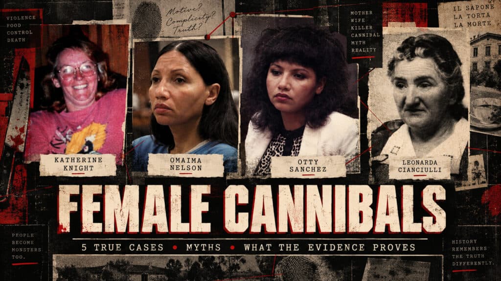 Female cannibals comparative true crime dossier featuring five evidence-graded case files