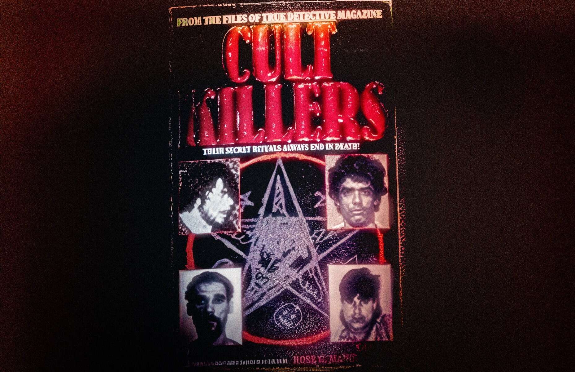 Alt Text: Political Activism Poster With Protest Images, Pentagram, And Provocative Text On Dark Background.