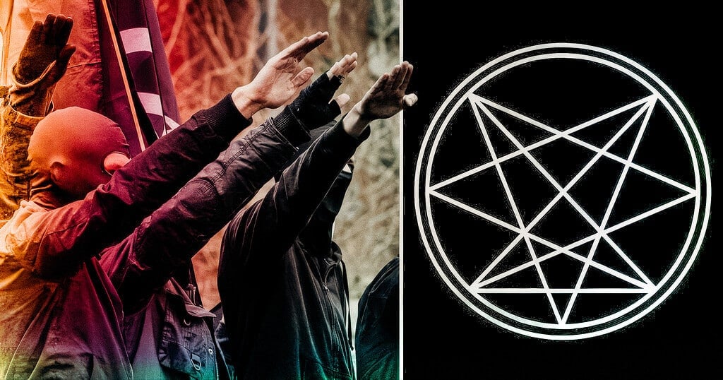 People With Hoods And Symbols Representing Dark Rituals And Secret Societies.