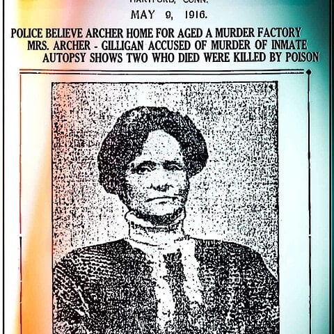 Historical murder investigation photo.