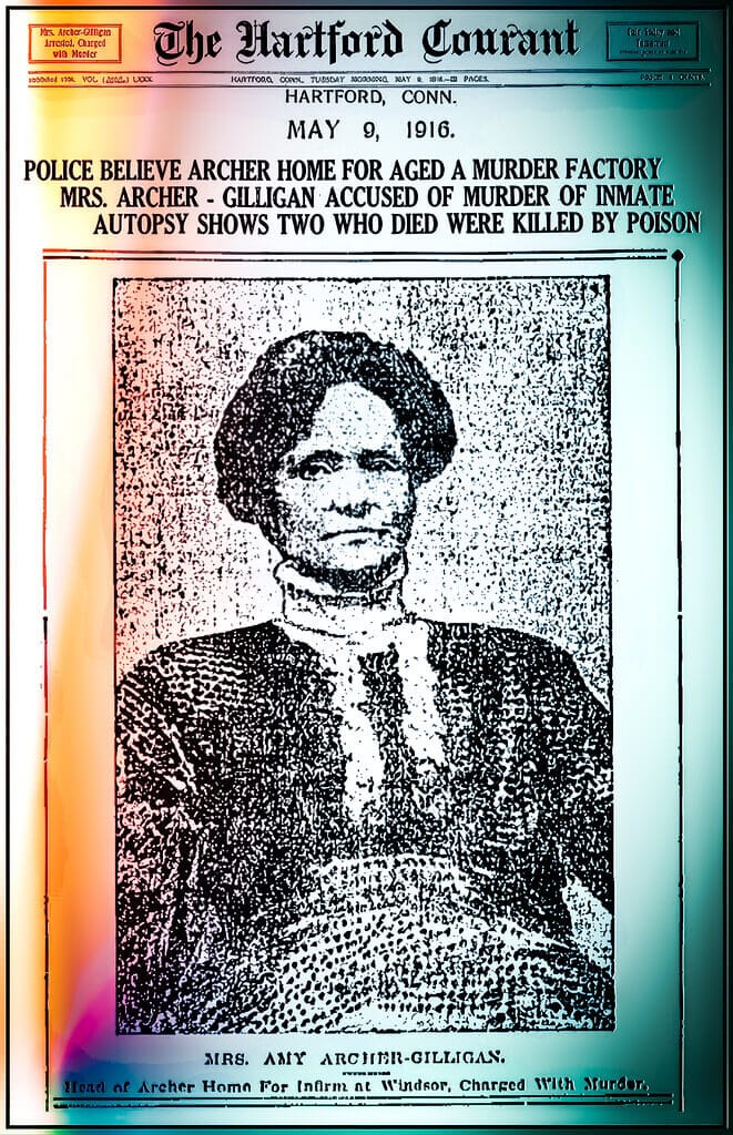 Historical murder investigation photo.