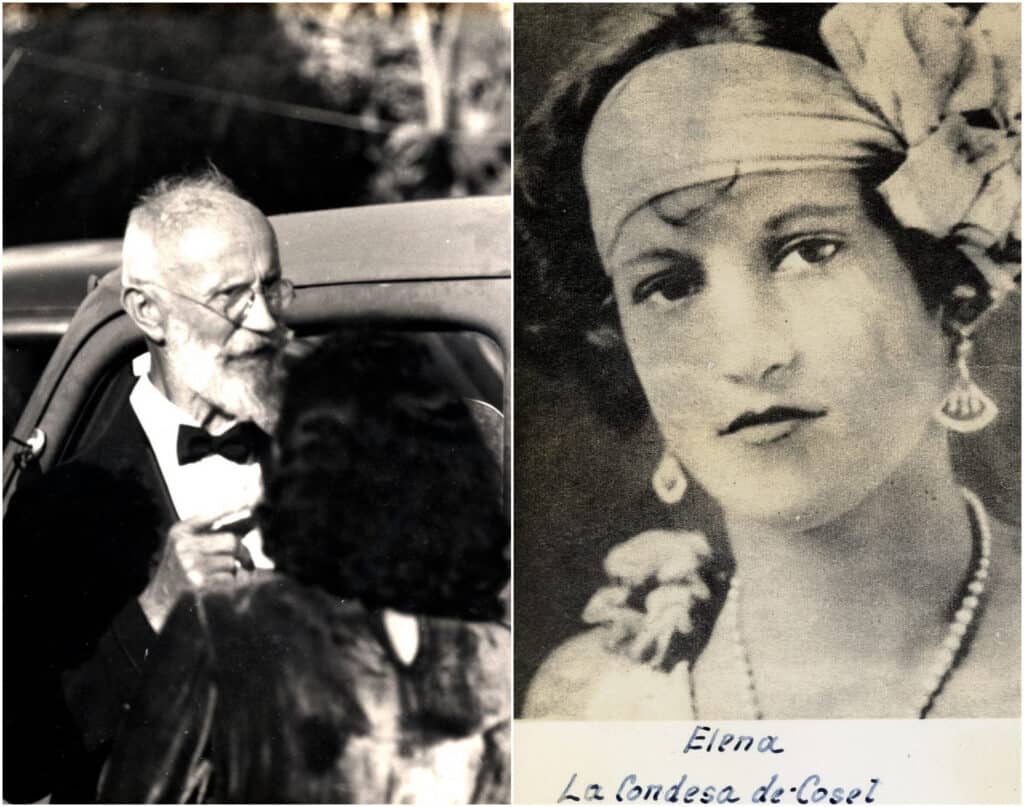 When Love Lingers A Little Too Long Carl Tanzler Elderly Man With Glasses Engaged In Conversation; Sepia Portrait Of A Woman With Headband And Floral Accessory.
