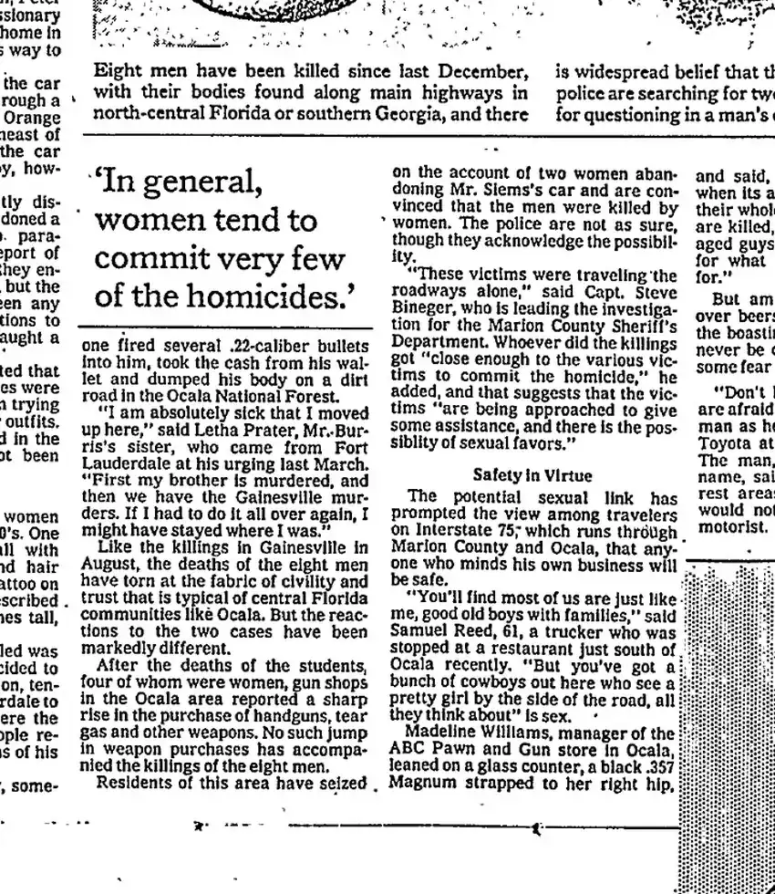 Composite sketches of two women sought during the Aileen Wuornos investigation
