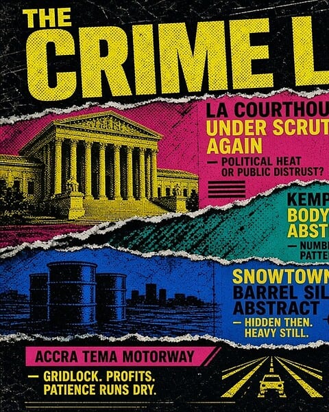 Cover of The Crime Ledger magazine, September 15, 2026, featuring crime and law enforcement topics.