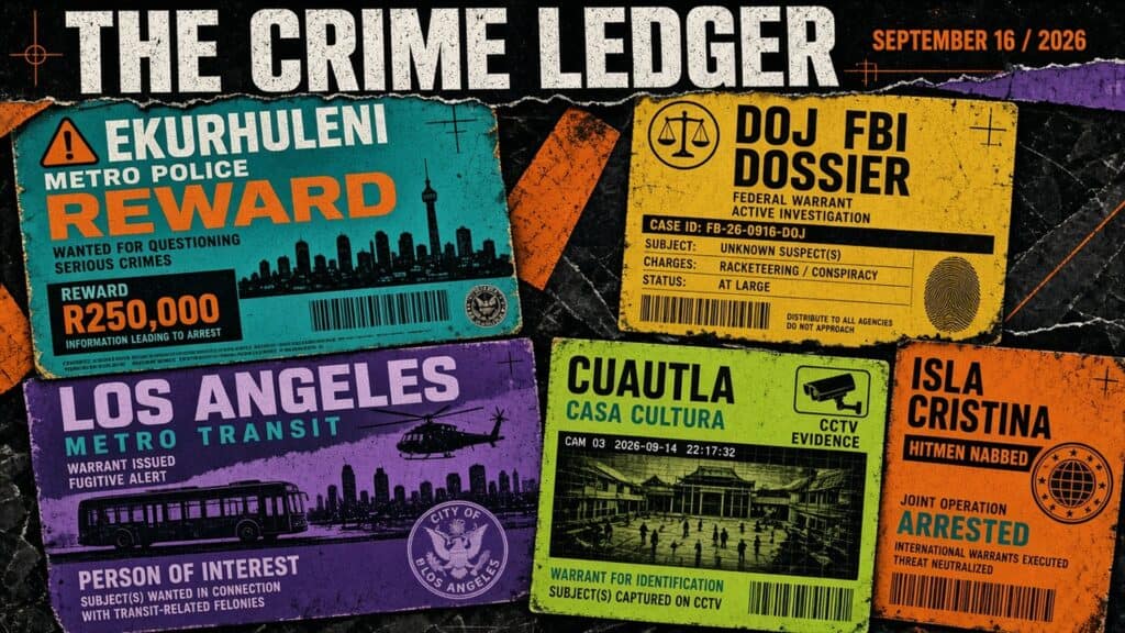 Dark Side of Humanity: Crime Ledger with police, FBI, and city alerts.