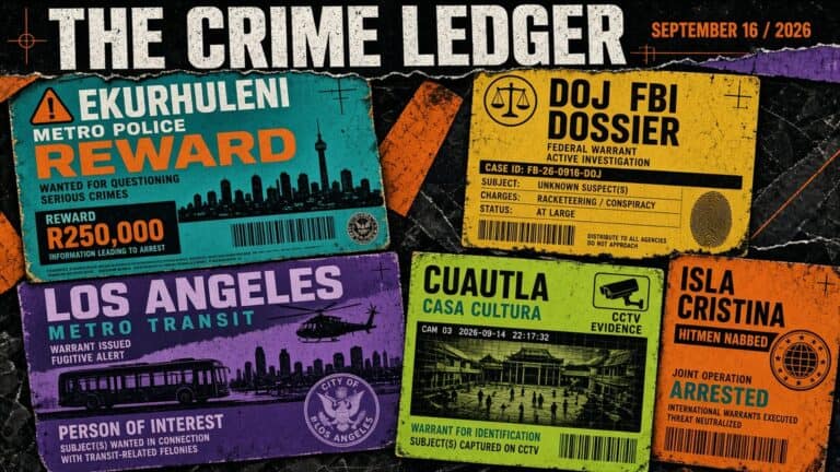 Dark Side of Humanity: Crime Ledger with police, FBI, and city alerts.