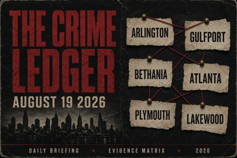 The Crime Ledger: August 19, 2026