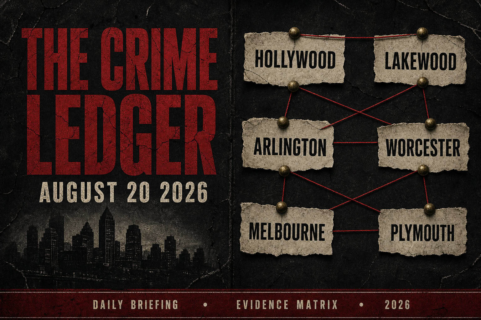 The Crime Ledger: August 20, 2026