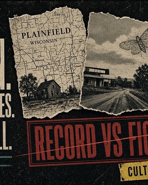 Ed Gein, Norman Bates and Buffalo Bill record versus fiction culture satellite cover