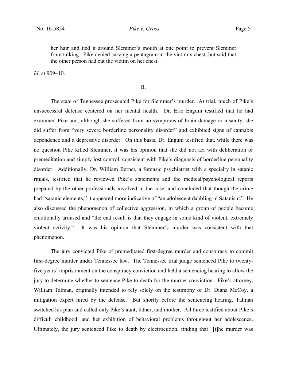 Exhibit CF-2: Sixth Circuit, p. 5. Trial counsel “switched his plan” and called only the aunt, father and mother.