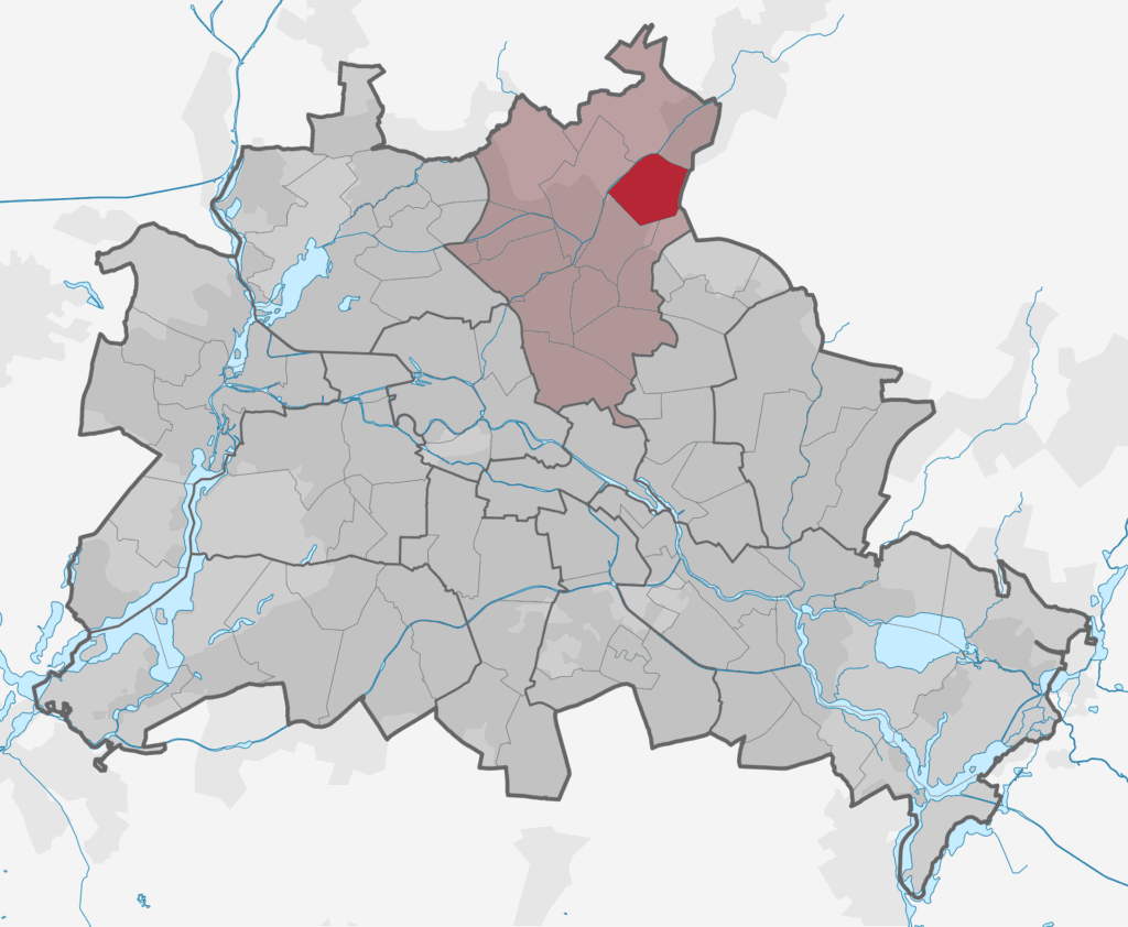 Location of Karow in Berlin.