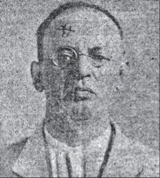 Louis Besumer, the grocer attacked with Harriet Lowe on June 27, 1918, as pictured in the New Orleans press in 1918. He