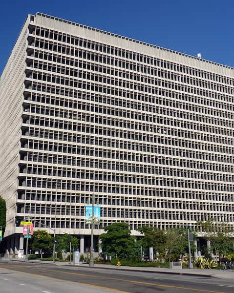 The Clara Shortridge Foltz Criminal Justice Center, downtown Los Angeles, where Los Angeles County felony cases are heard