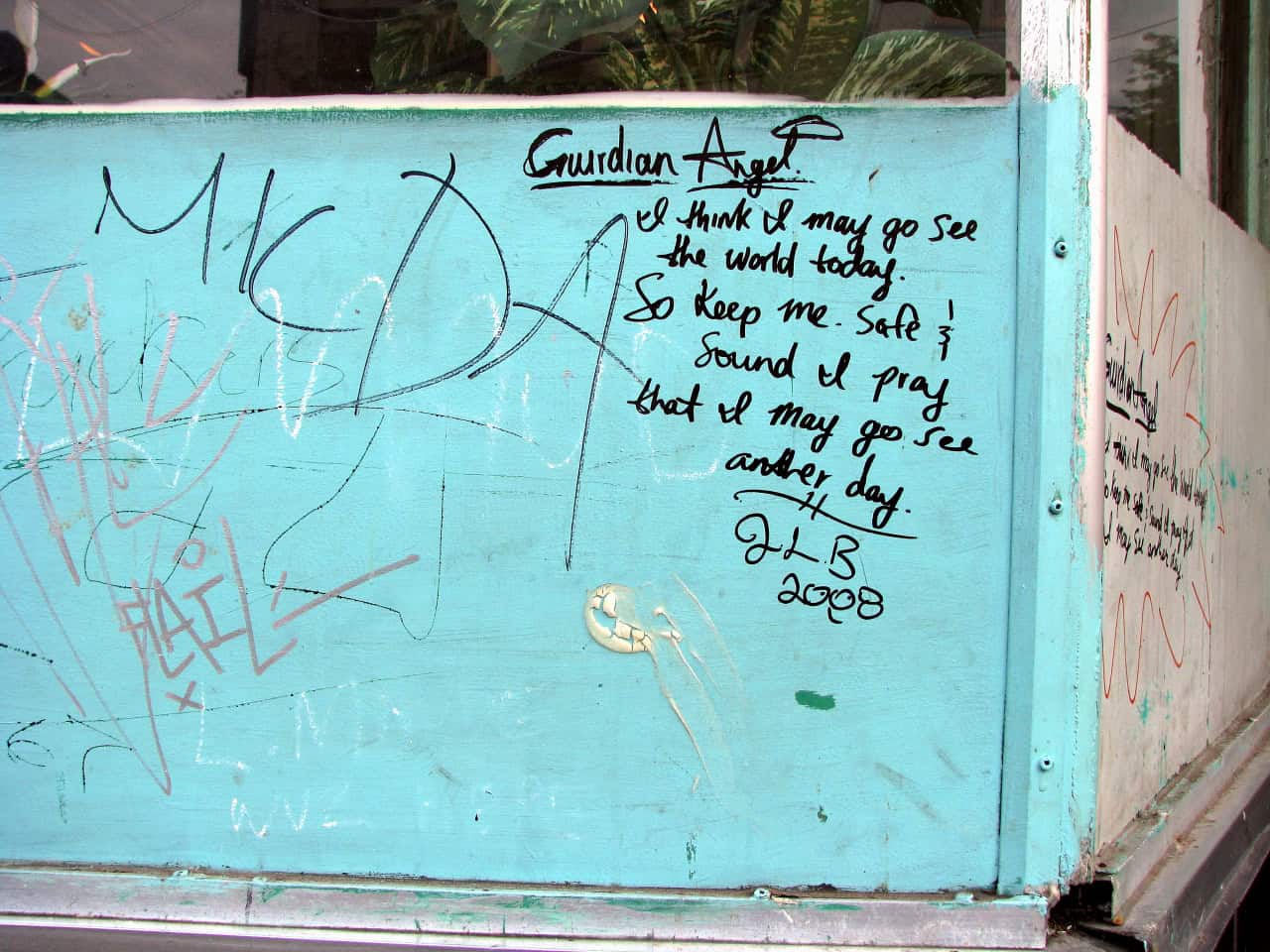 A poem-prayer seen on a wall in the downtown eastside of Vancouver BC Canada.