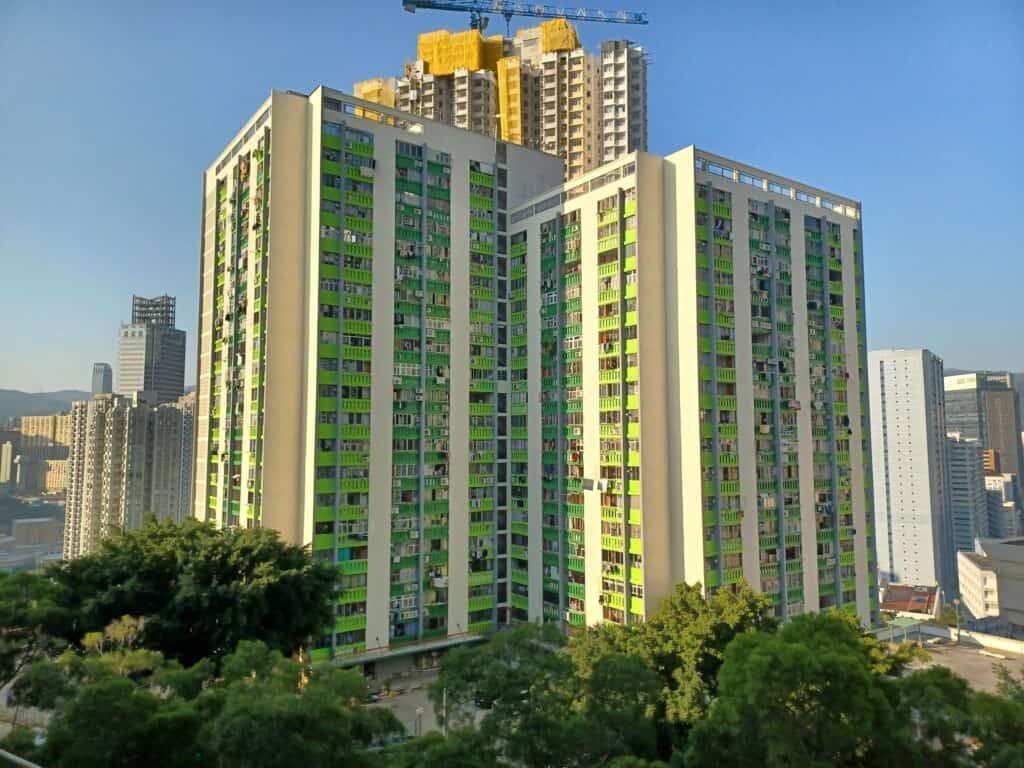 Lai Yiu Estate, 2023. Secondary accounts place Fan's home in this estate. Not a crime-scene image.