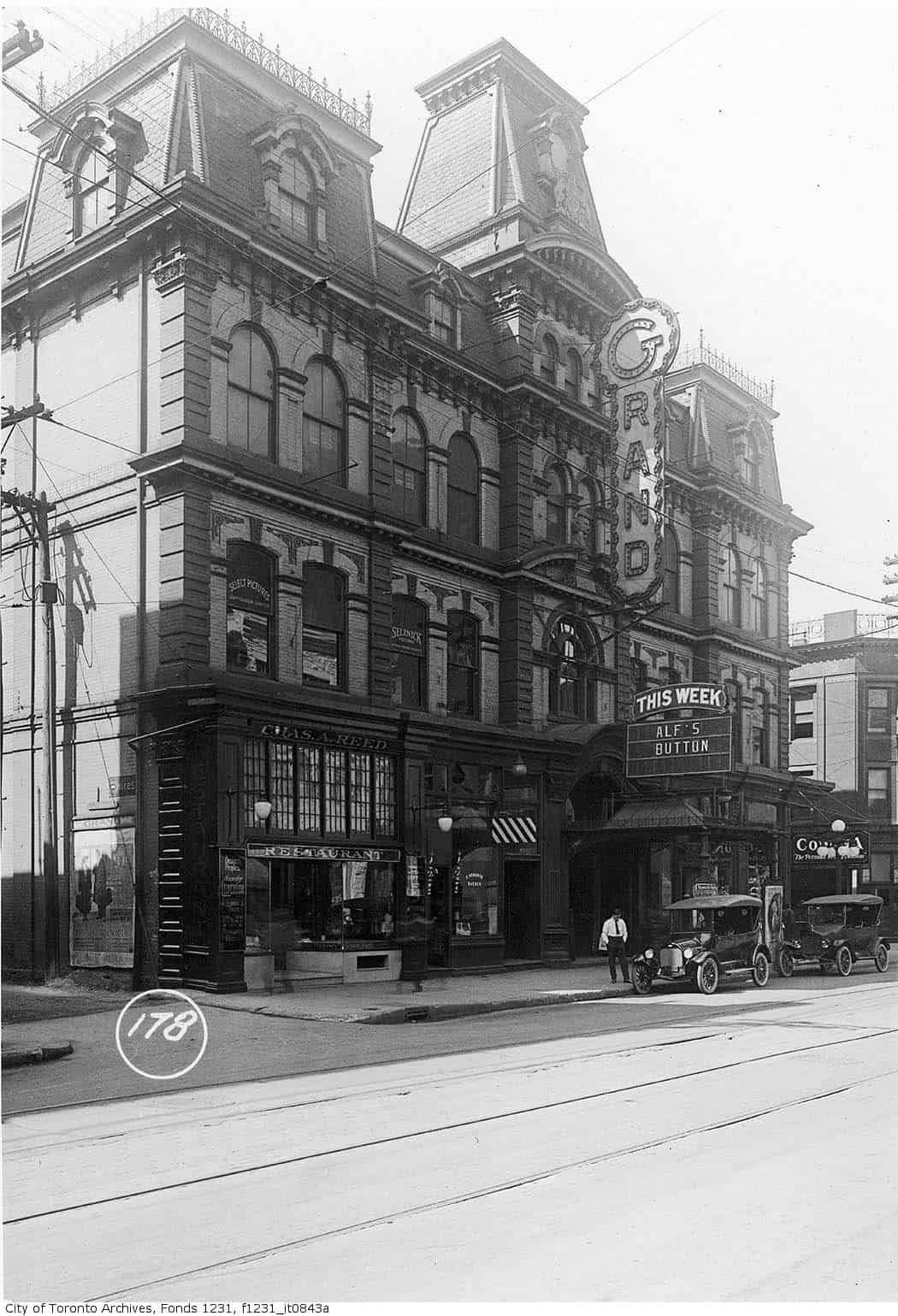 Grand Opera House on Adelaide Street West in Toronto in 1921