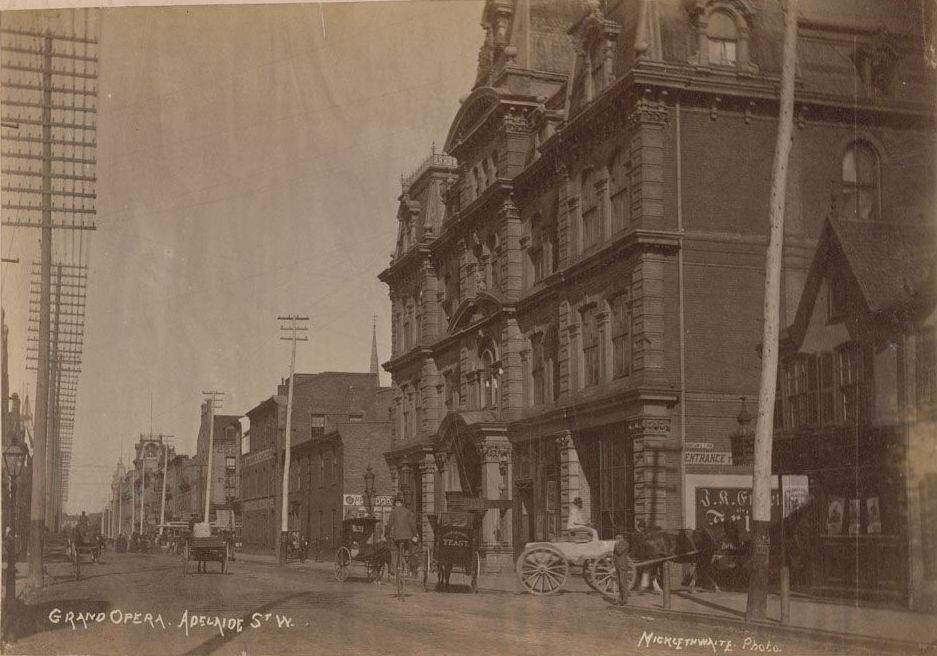 Grand Opera House on Adelaide Street in the late nineteenth century