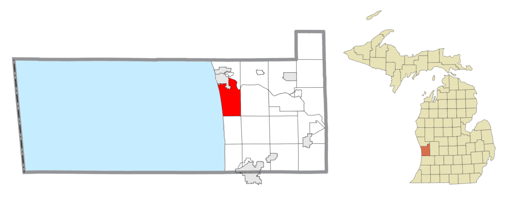 Location of Grand Haven Charter Township, Ottawa County, Michigan