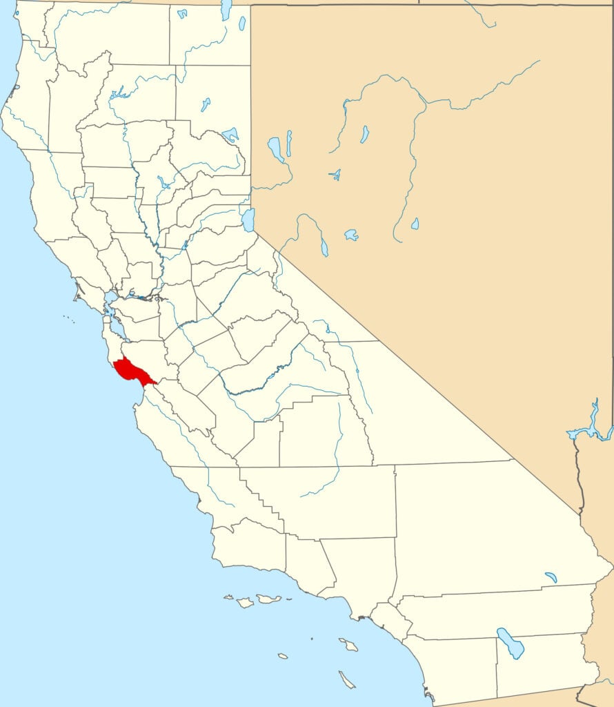 Santa Cruz County, California, highlighted