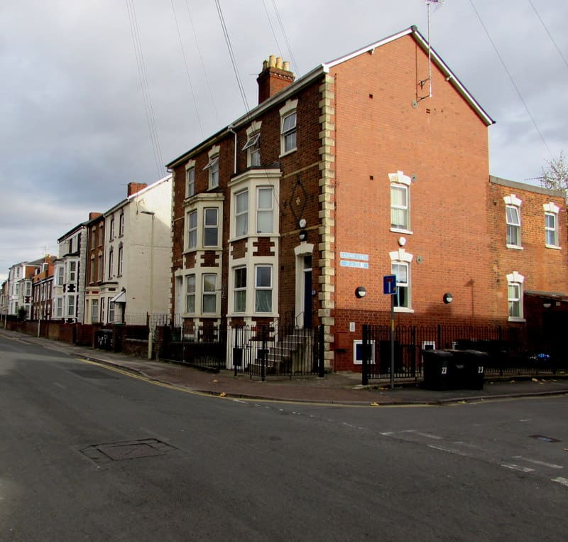 Houses on Midland Road, Gloucester, 2016. The Wests lived on Midland Road in 1970 and 1971. Street view only.
