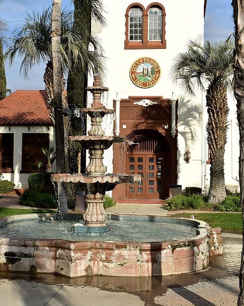 Perris City Hall (originally Perris High School), 101 North D Street, Perris, California, USA