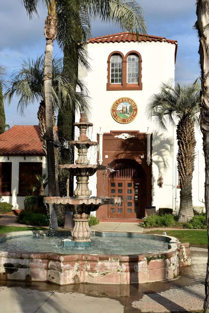 Perris City Hall (originally Perris High School), 101 North D Street, Perris, California, USA