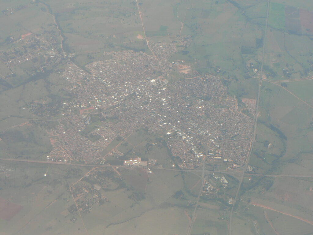 Presidente Venceslau, São Paulo state, from the air