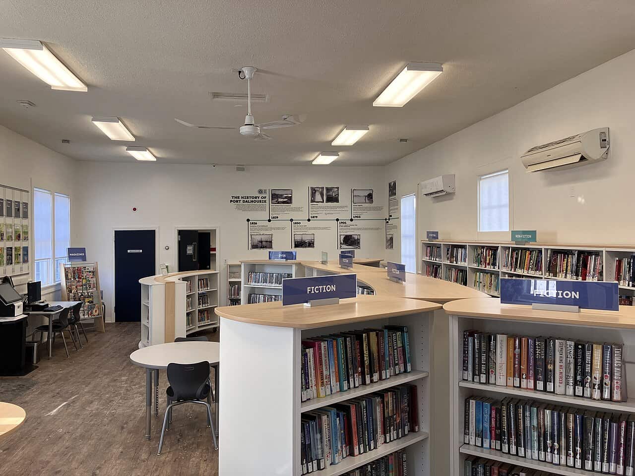The inside of the Port Dalhousie library Branch