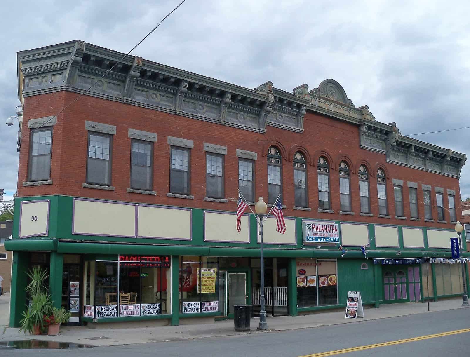 A downtown building in Middletown, New York