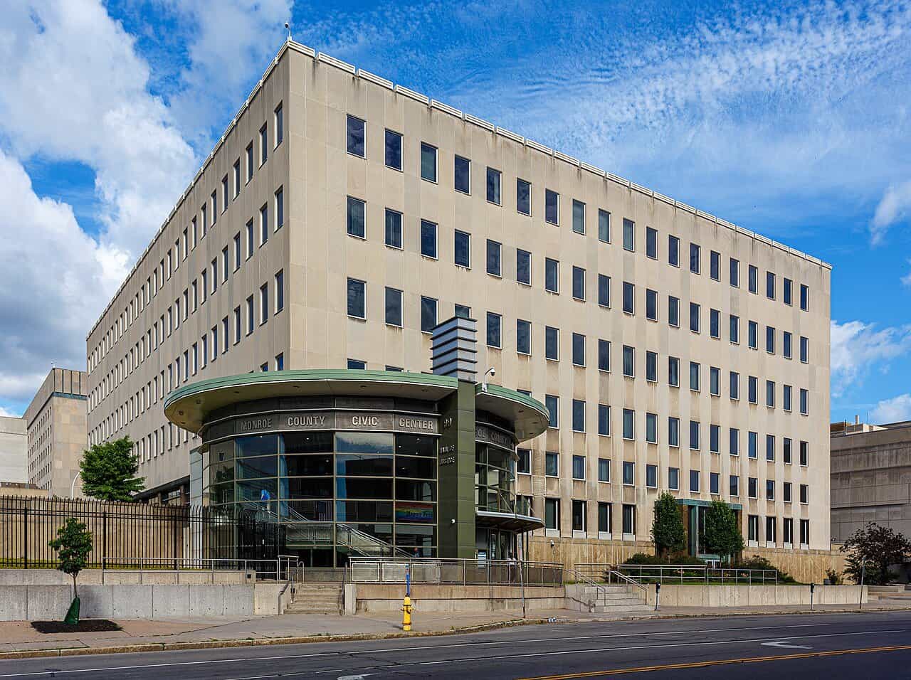 The Monroe County Hall of Justice in Rochester