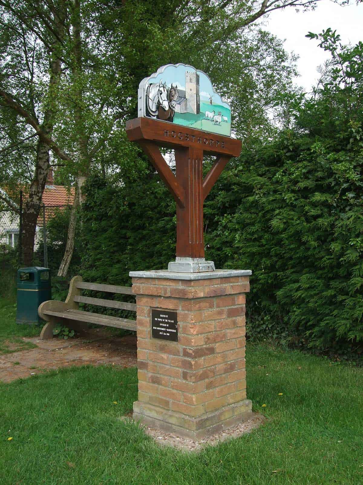 The Hogsthorpe village sign