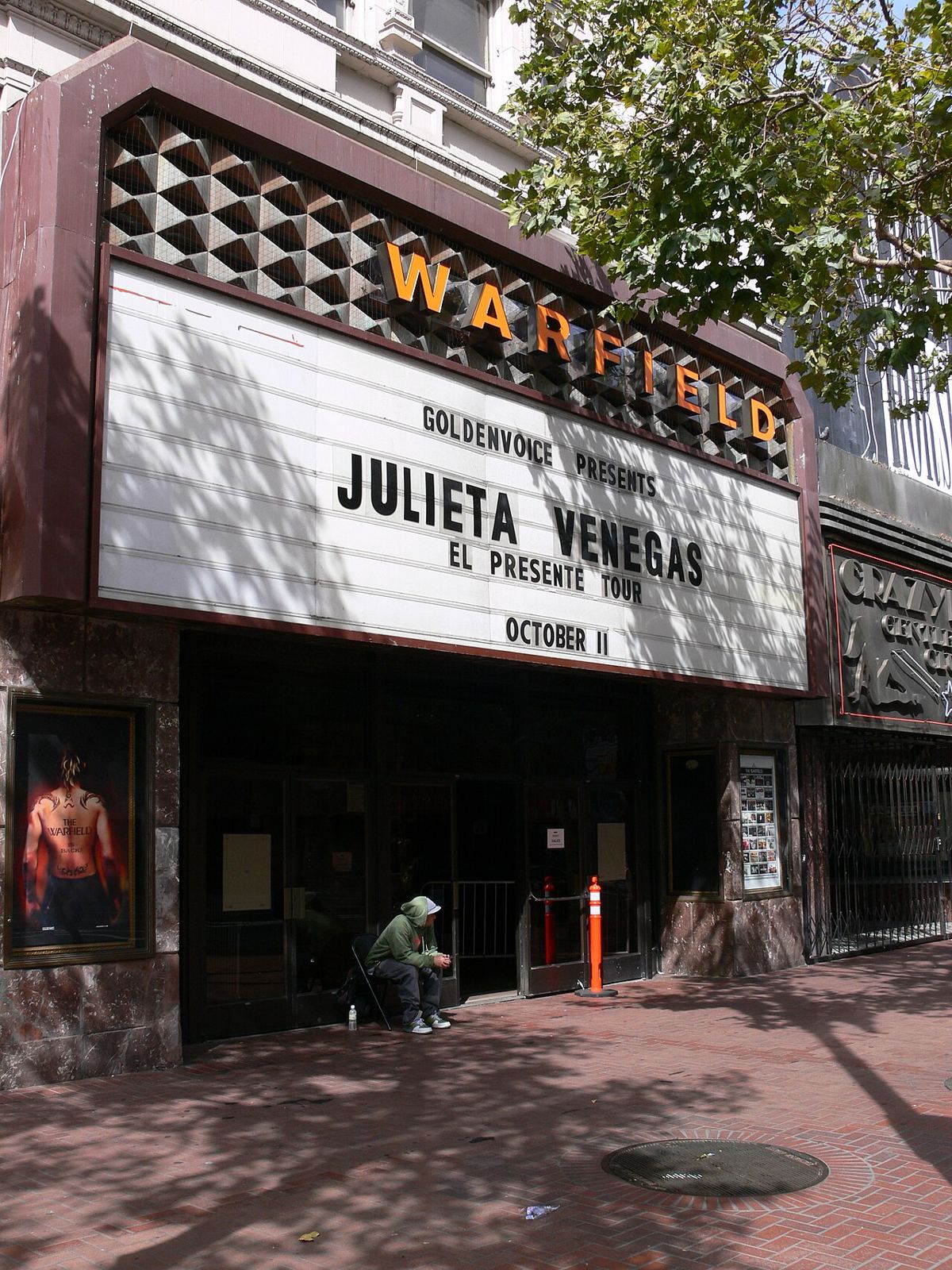 The Warfield theatre on Market Street in San Francisco