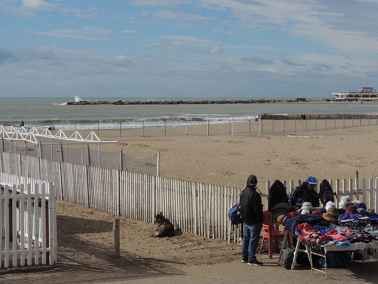 Playa Bristol in Mar del Plata in autumn