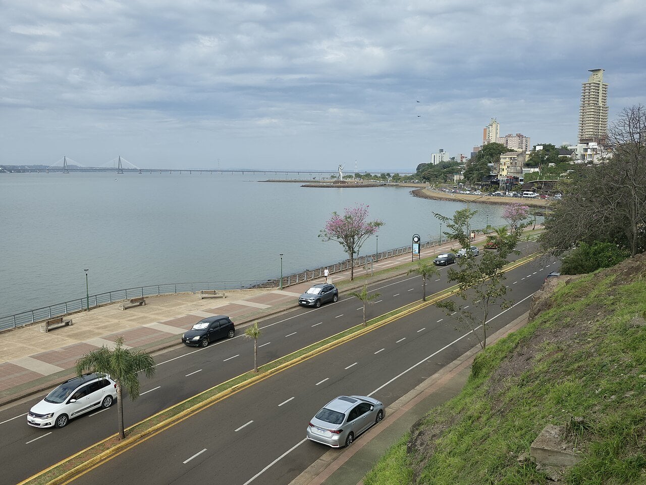 The Costanera riverfront in Posadas, Argentina