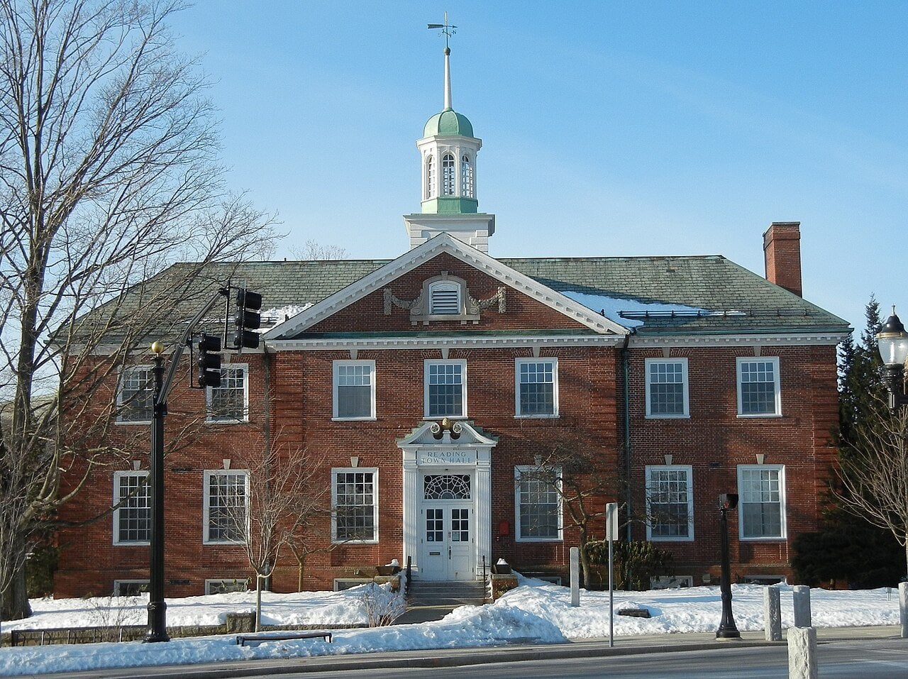 Reading Town Hall in Reading, Massachusetts