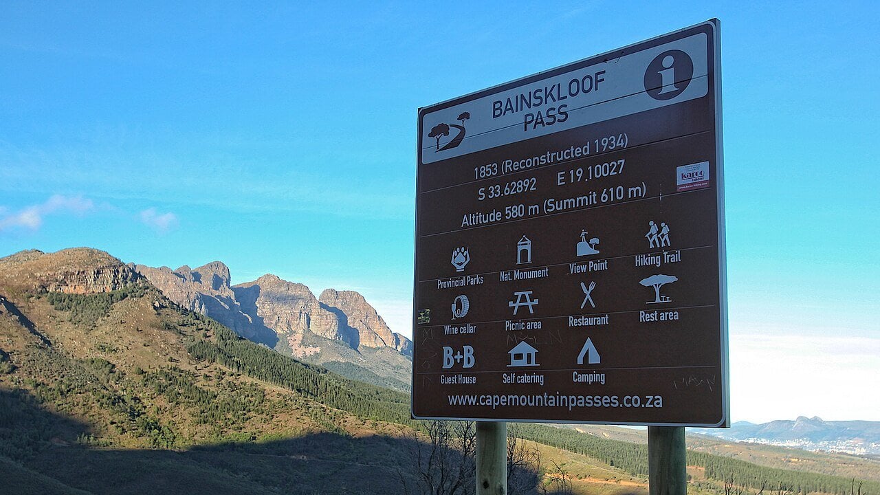 Mountain scenery at Bainskloof in the Western Cape