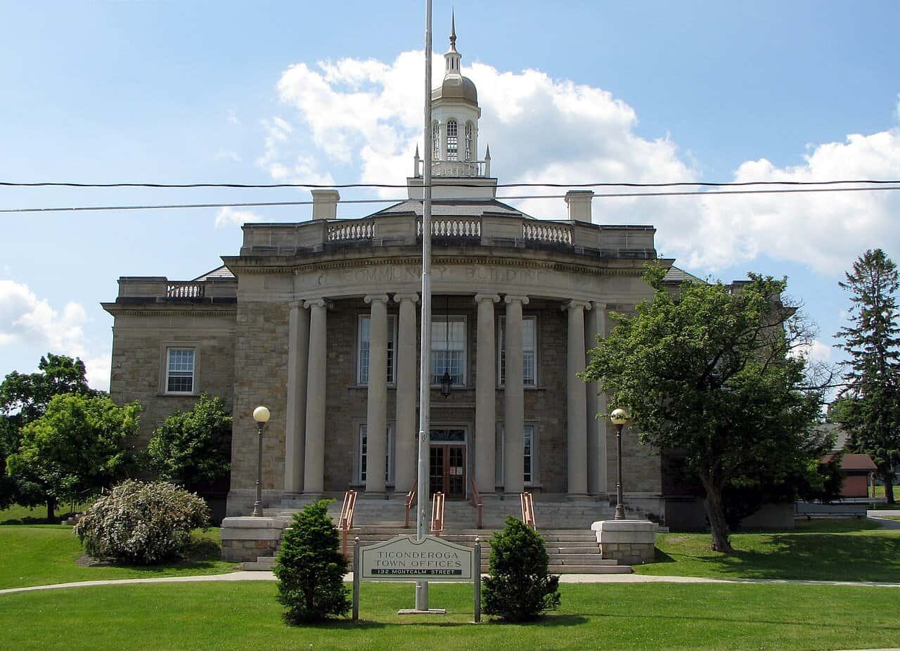 Community building in Ticonderoga, New York