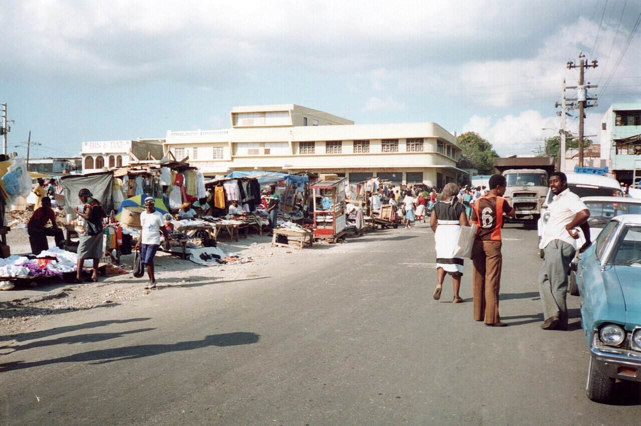 Downtown market in Kingston, Jamaica