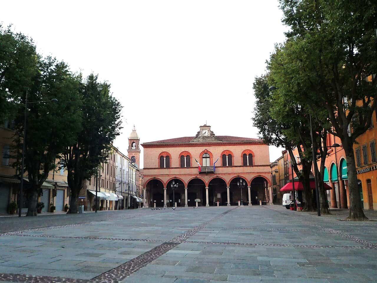 Street in Mirandola, Modena