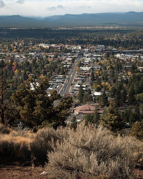 View over Bend, Oregon, from Pilot Butte