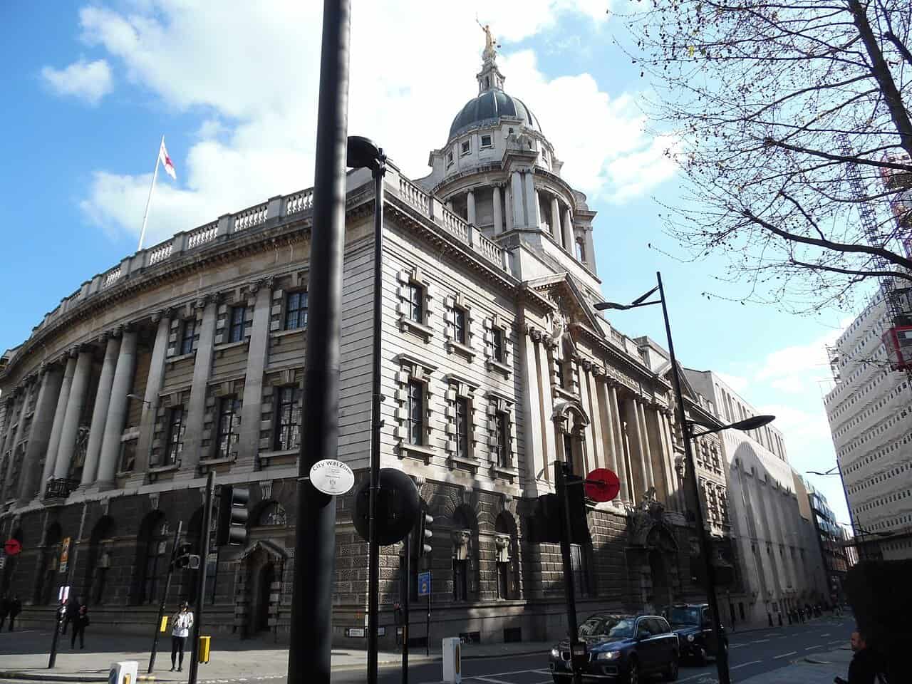 The Central Criminal Court at the Old Bailey in London