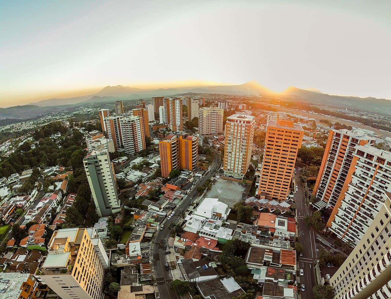 Aerial view of Guatemala City