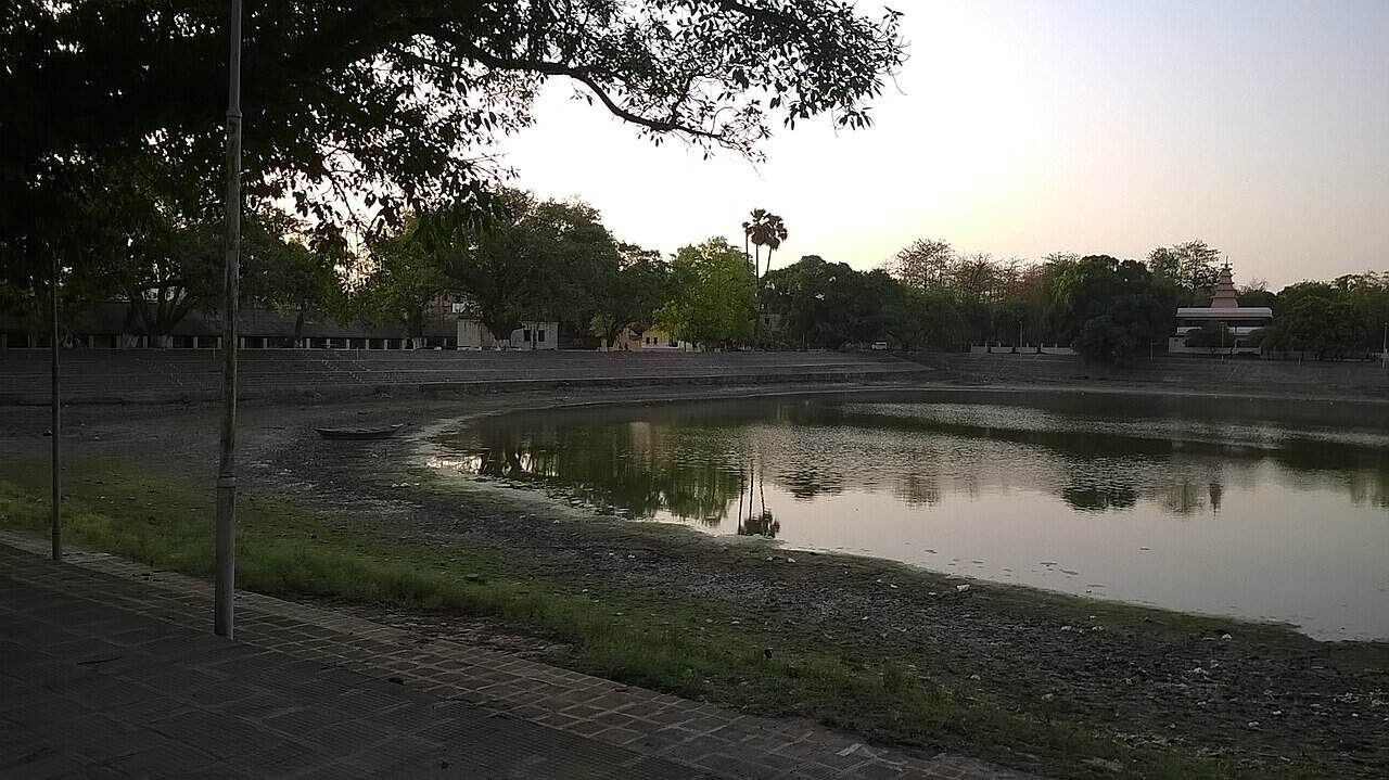 Collectorate pond in Ara at evening