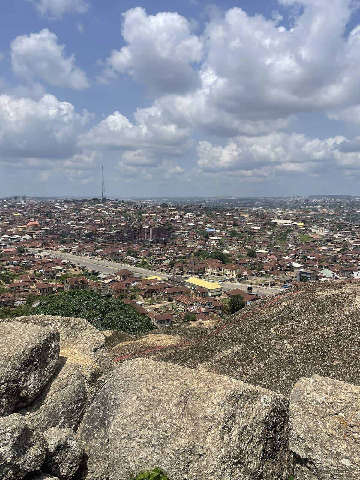 Panoramic view of Abeokuta from Olumo Rock
