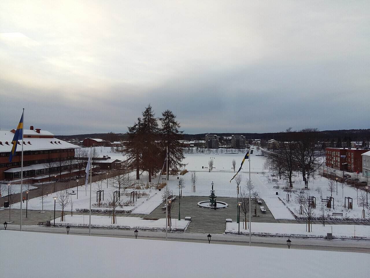 Skellefteå city hall and park