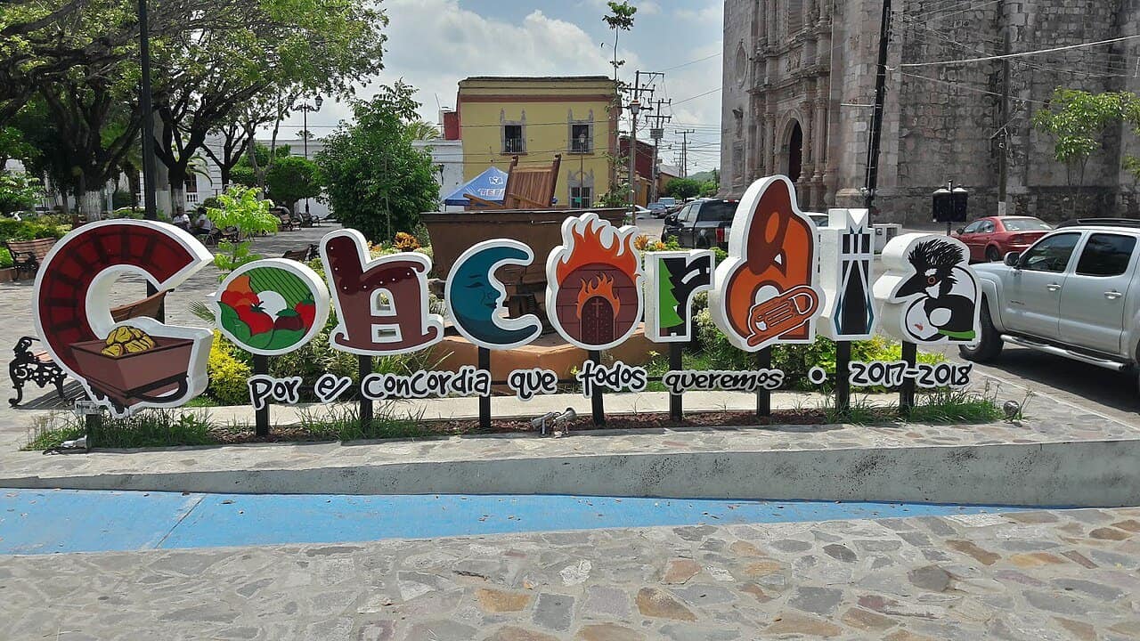 Town square in Concordia, Sinaloa