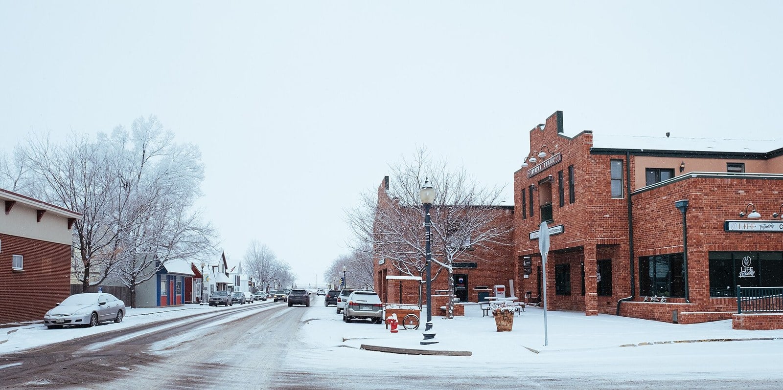Oak Street and 5th Street in Frederick, Colorado, 2018