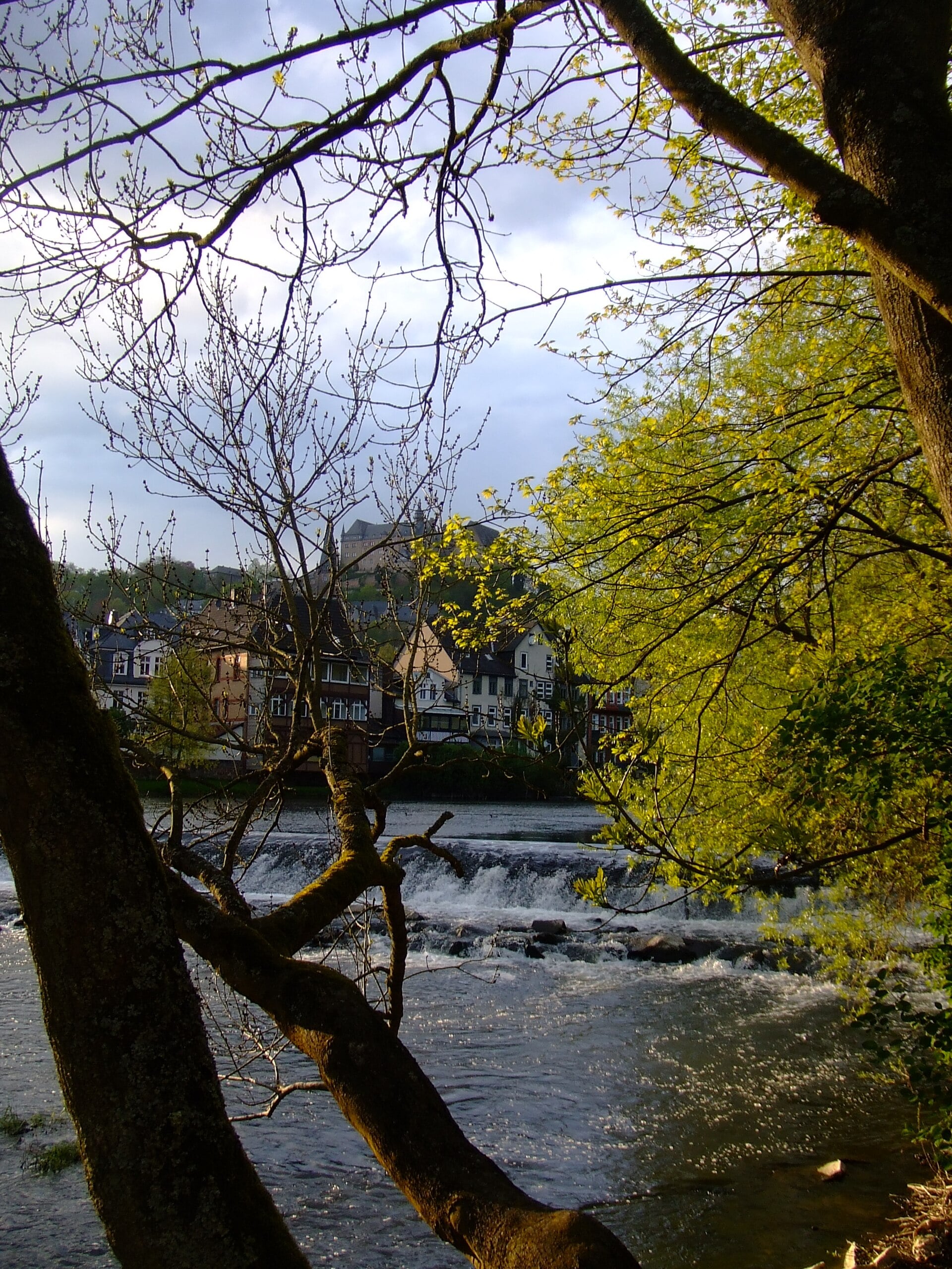 The Lahn river running through Marburg