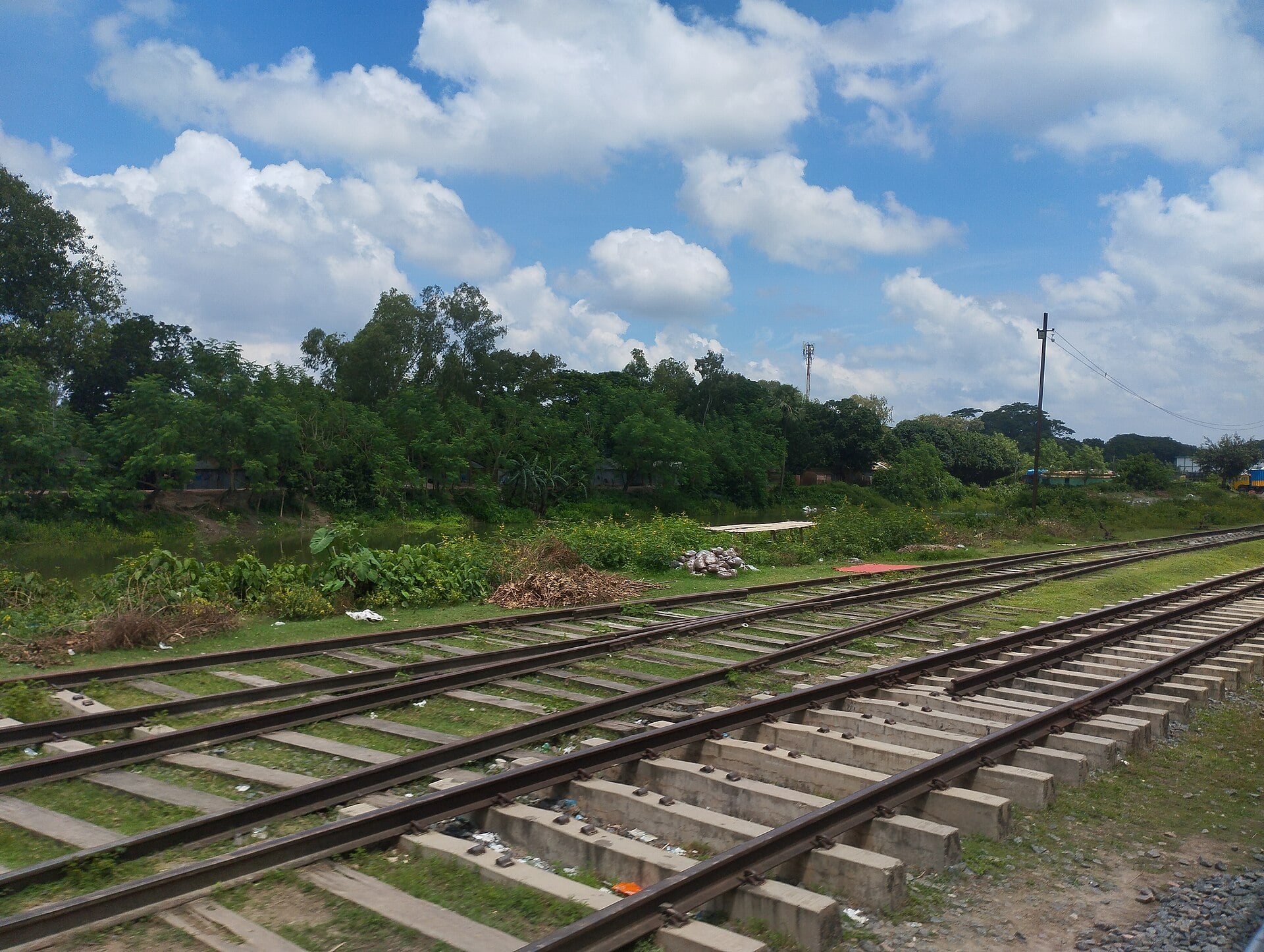 Railway tracks at Ullapara station
